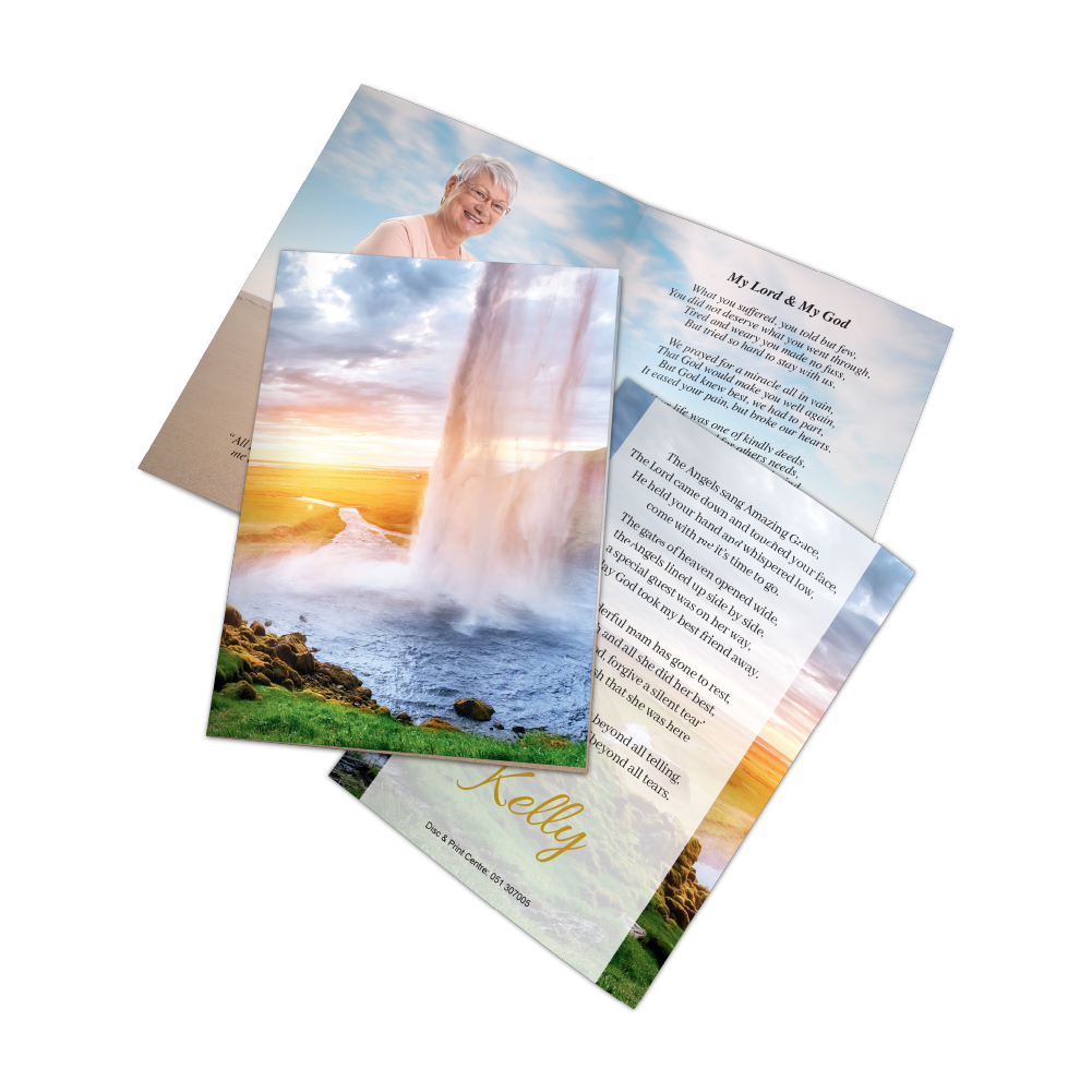 Memorial card design MCF-004