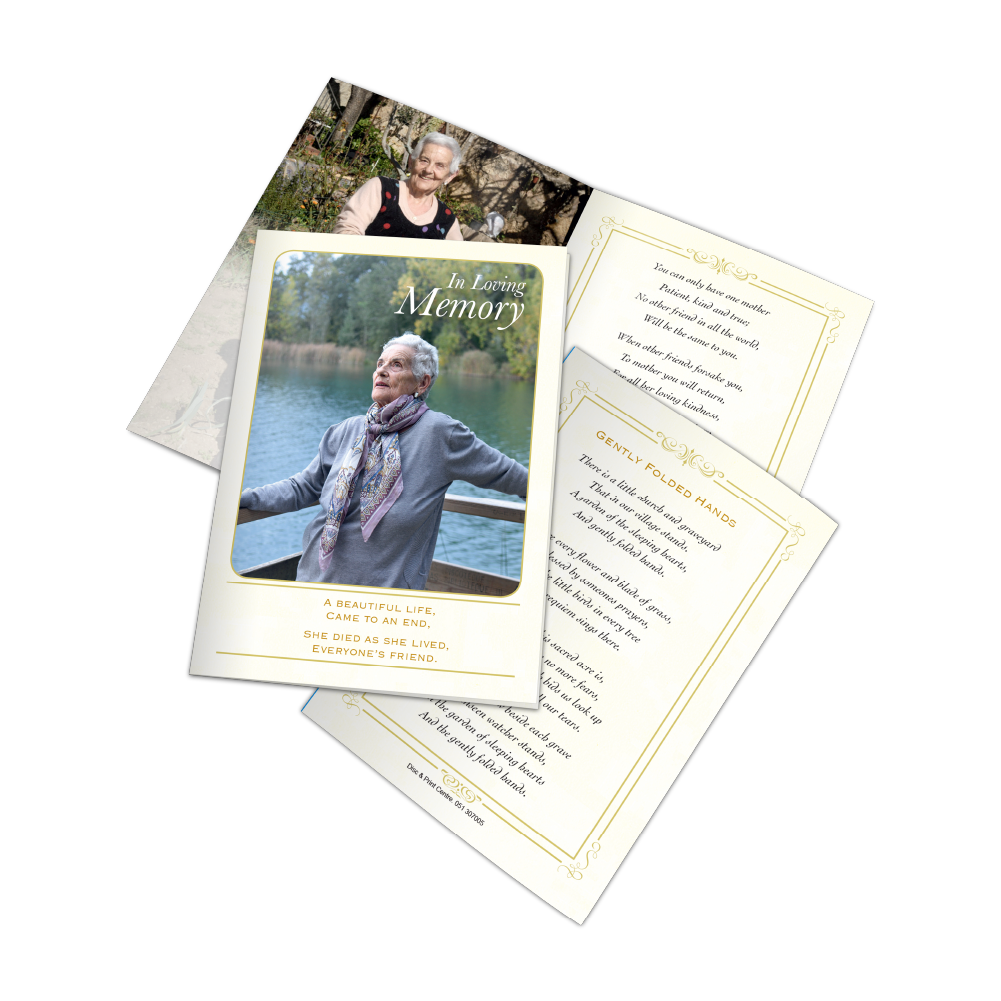 Memorial card design MCF-007