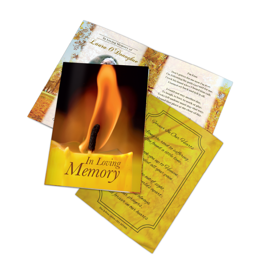 Memorial card design MCF-009
