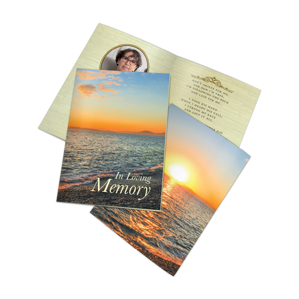 Memorial card design MCF-012