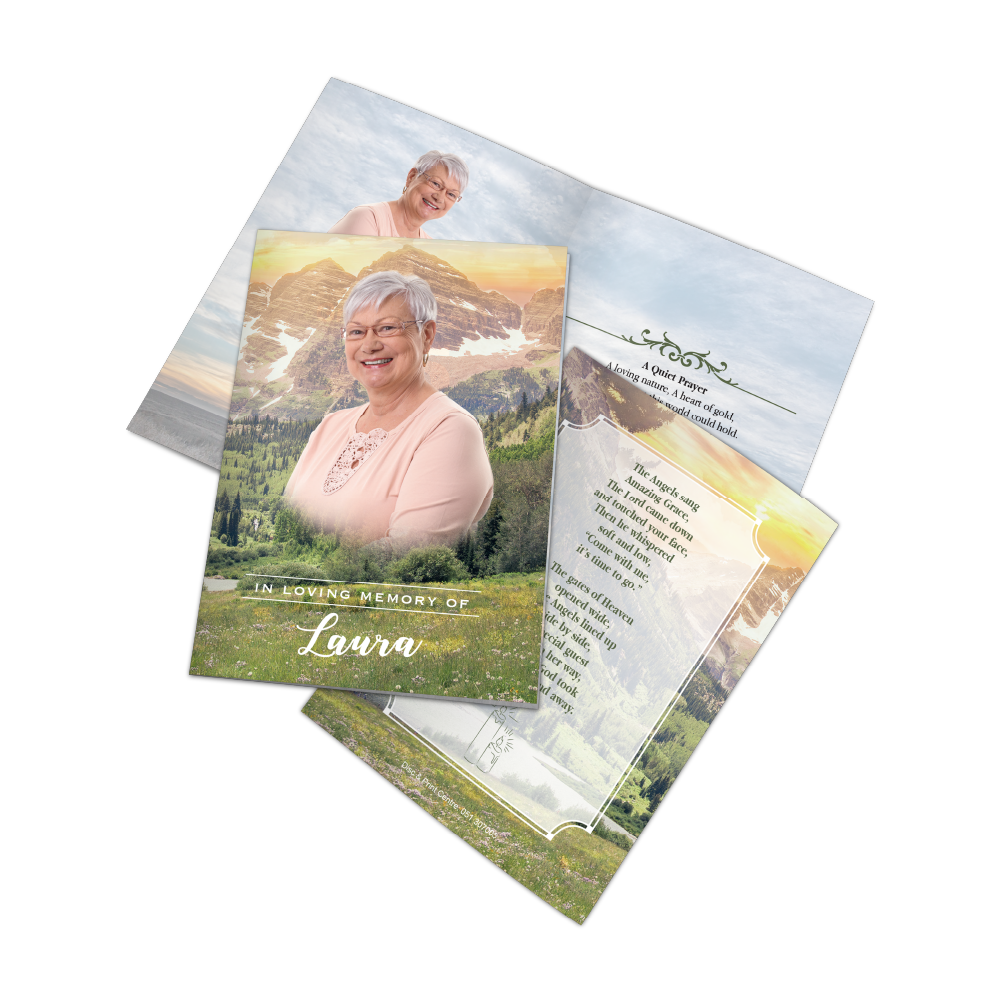 Memorial card design MCF-014