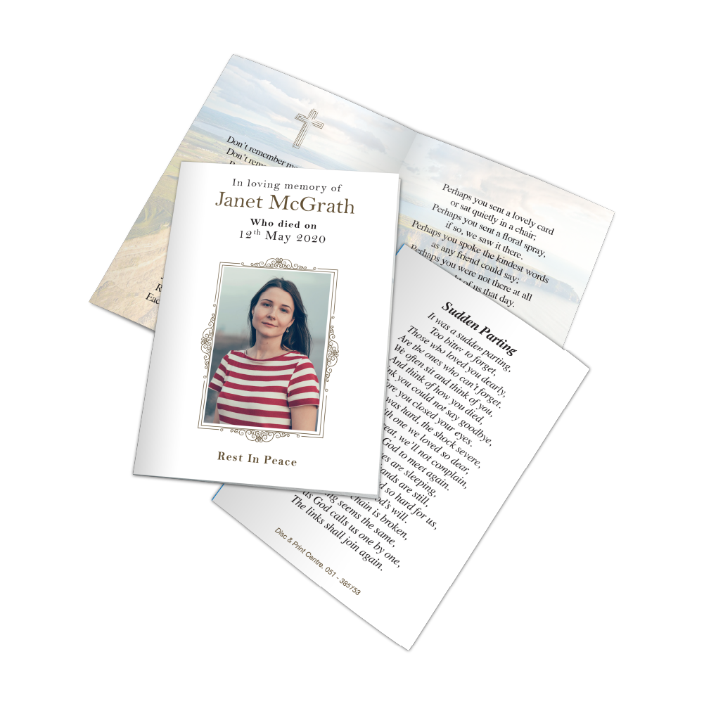 Memorial card design MCF-017