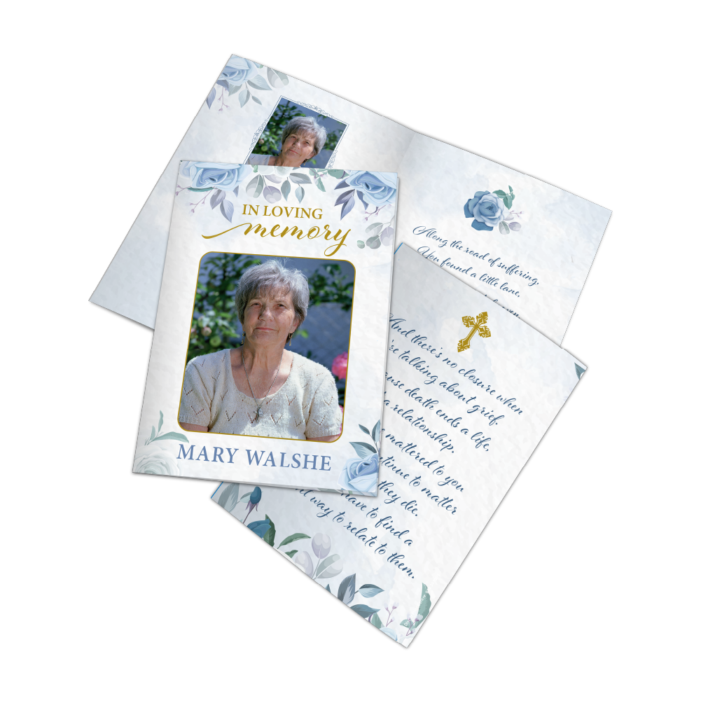 Memorial card design MCF-018