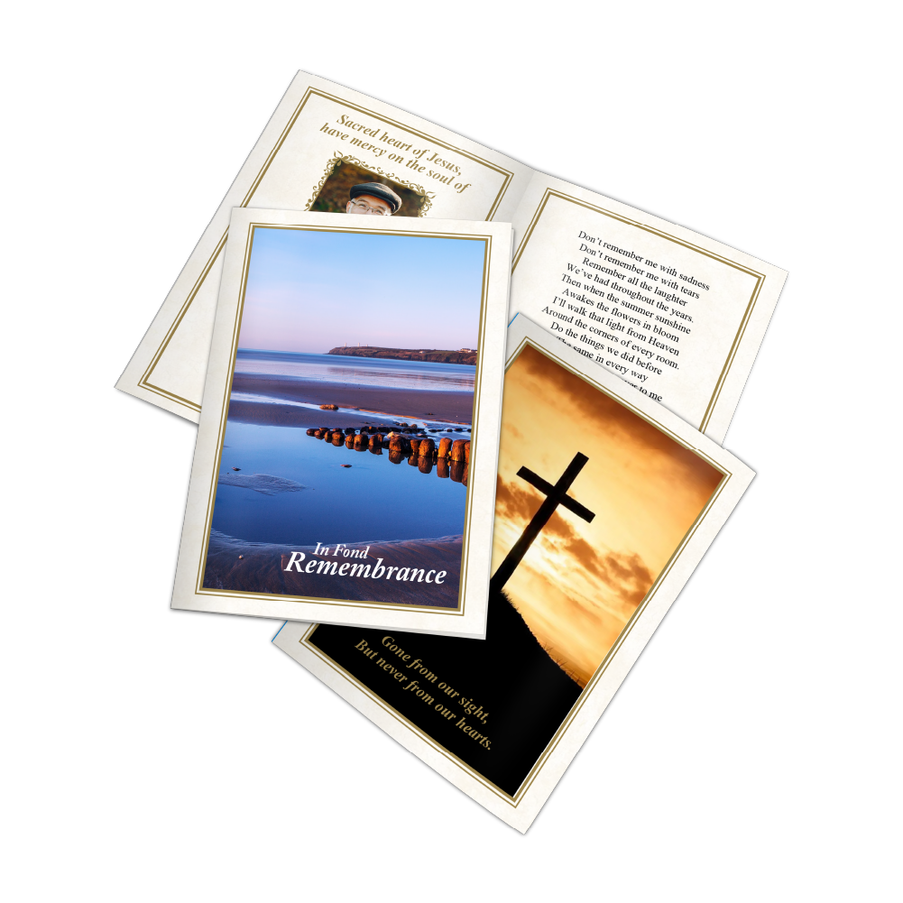 Memorial card design MCF-022